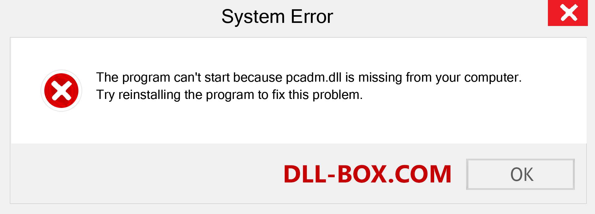  pcadm.dll file is missing?. Download for Windows 7, 8, 10 - Fix  pcadm dll Missing Error on Windows, photos, images